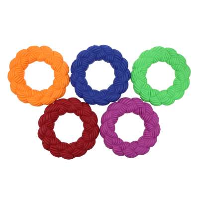 Funny Dog Toy Ring Frisbee Throwing Interactive Toys Rubber Ring Dog Chew Toy