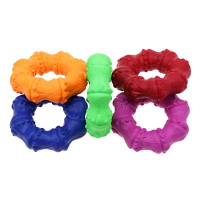 Pet Toys Manufacturers Soft Rubber Pet Toys Ring Frisbee Throwing Interactive Toys Rubber Ring Dog Chew Toy